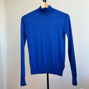 JOSEPH Cashair High-Neck 100% Cashmere Jumper Blue M